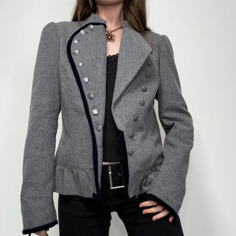 studded wool military napolionic jacket