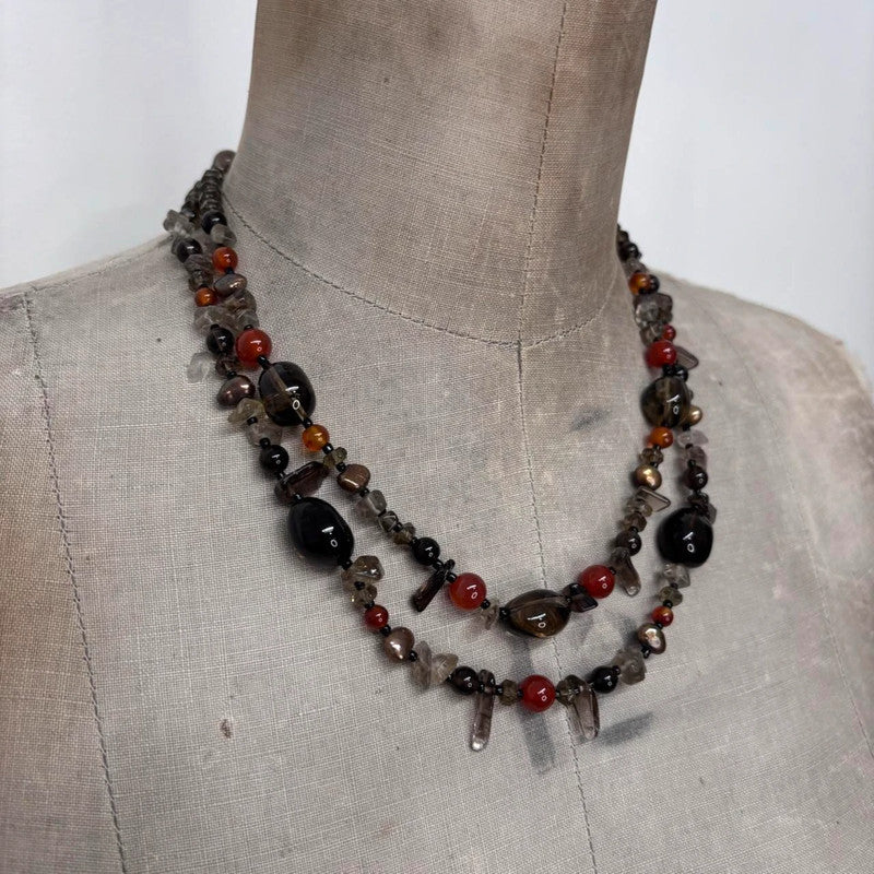 chunky crystal stone necklace