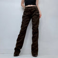 brown low rise y2k engineered style jeans