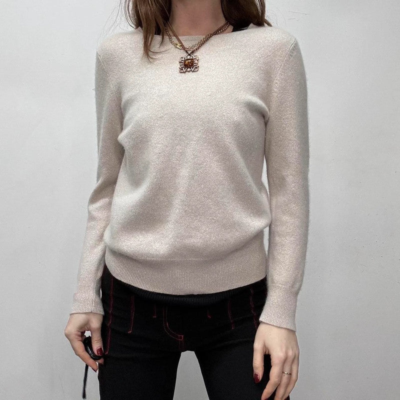 soft knit cream cashmere jumper