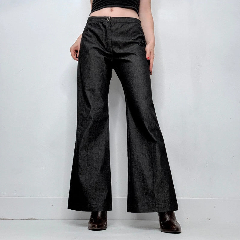Cop copine dark wash flared denim trousers