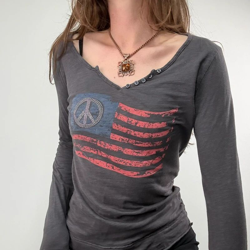 grey slouchy slash neck long sleeve t-shirt