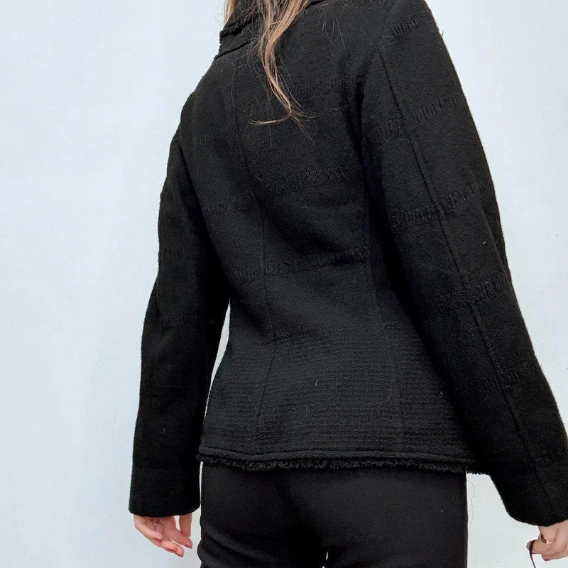 black mother of pearl button jacket