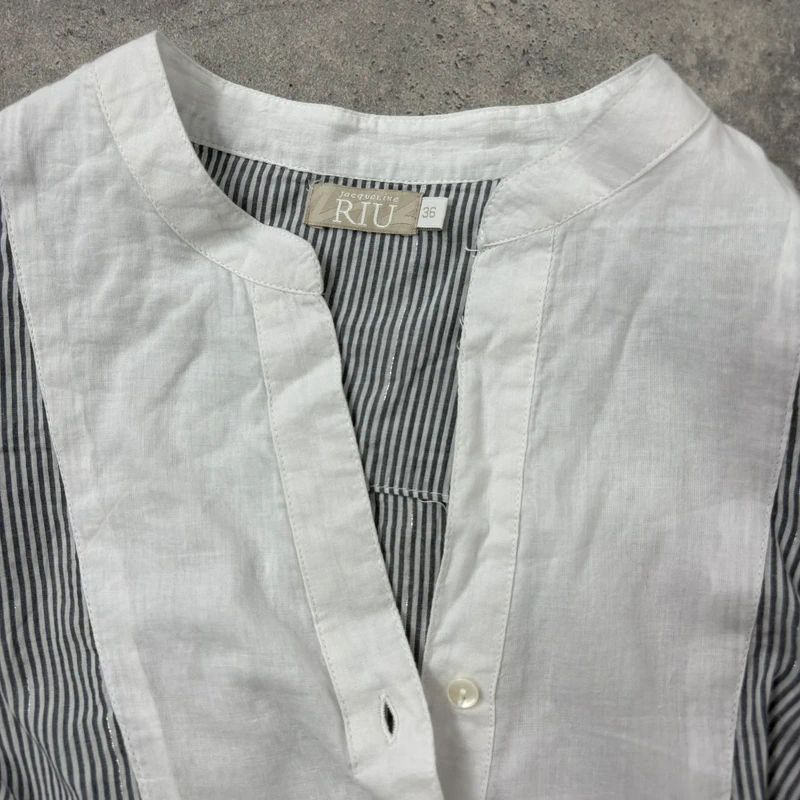 pinstripe cotton long shirt