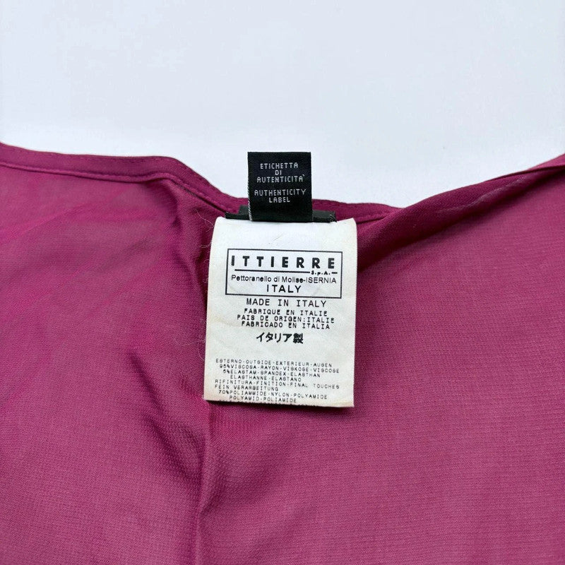 pink ruffle lace Versace blouse