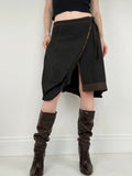 Cop Copine asymmetric puff midi skirt