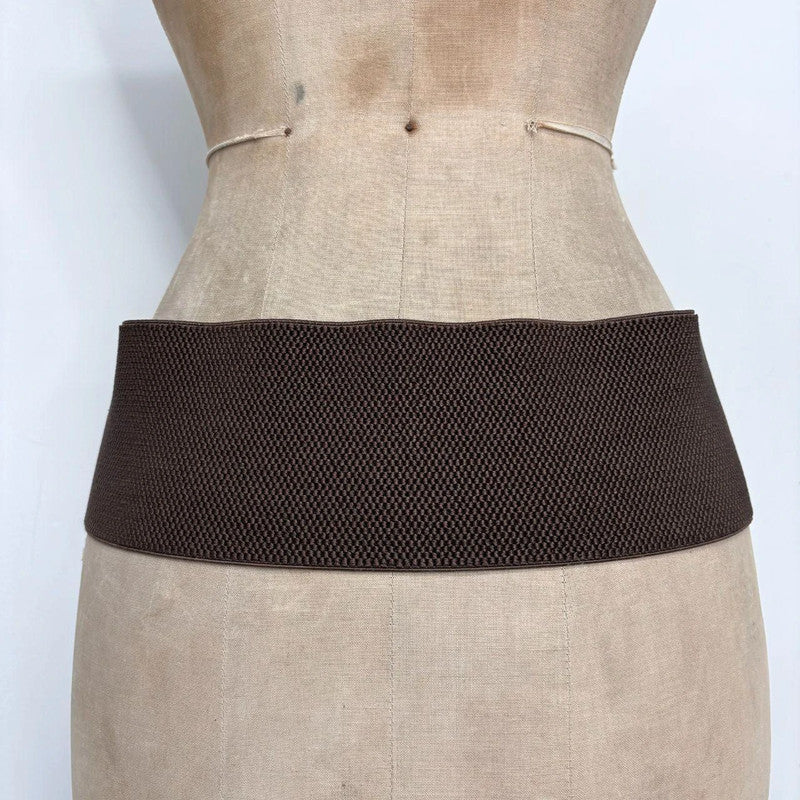 oversized tan leather belt