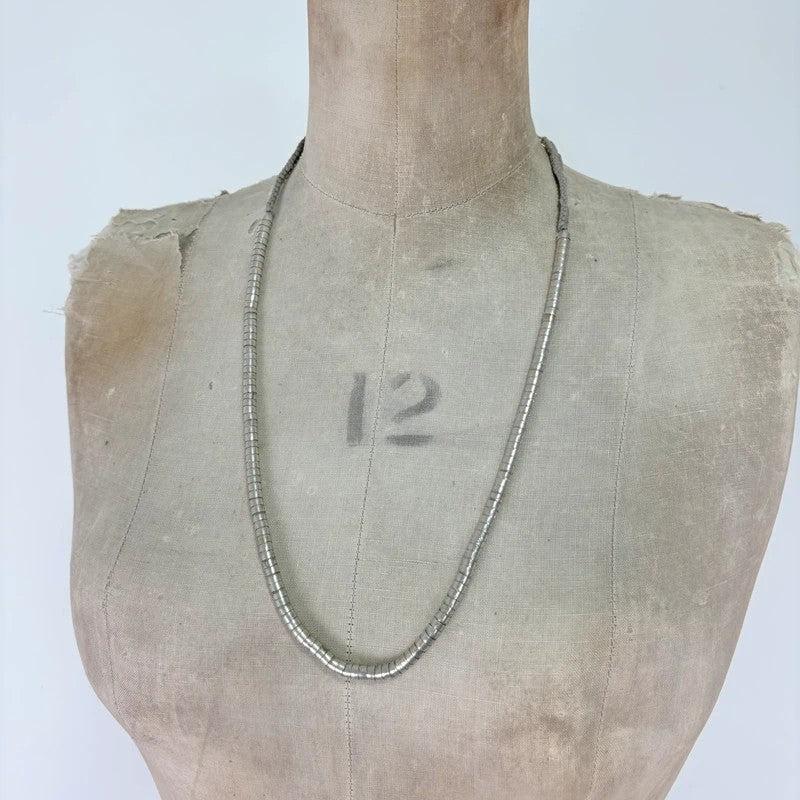 Silver beaded necklace