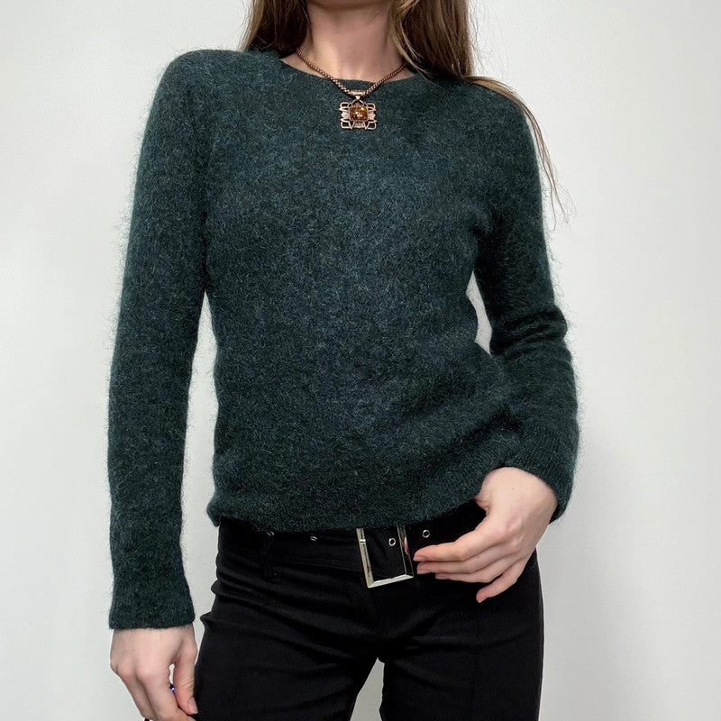dark green wool knitted jumper