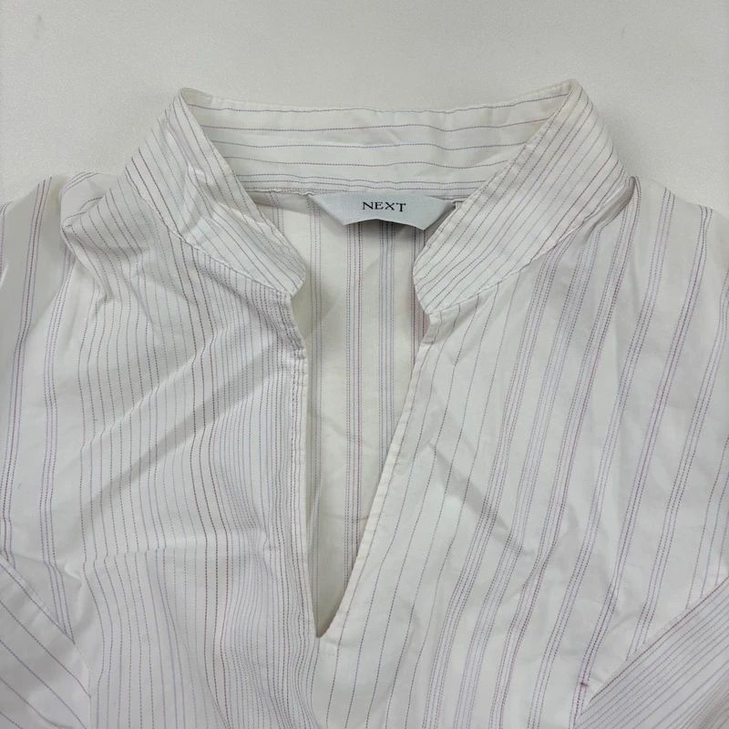 pinstripe white fitted shirt