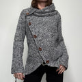asymmetric slouchy button jumper
