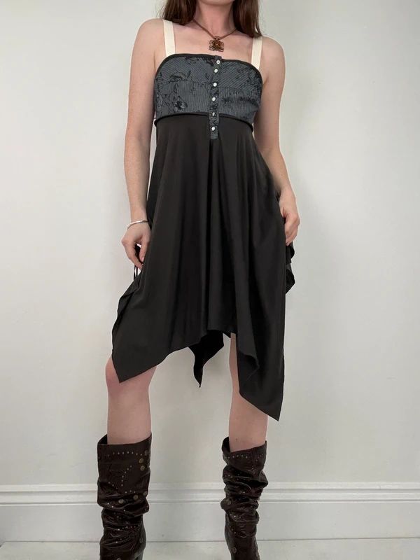 Cop Copine pleated flared grunge dress