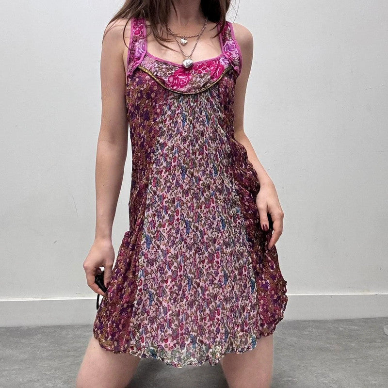 sheer silk floral fairy dress