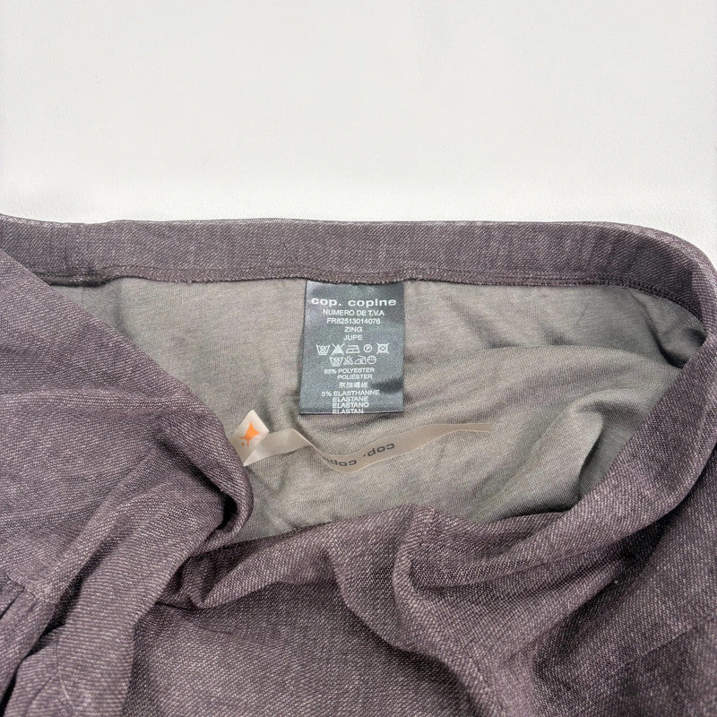 Brown gathered draped puff Cop Copine skirt