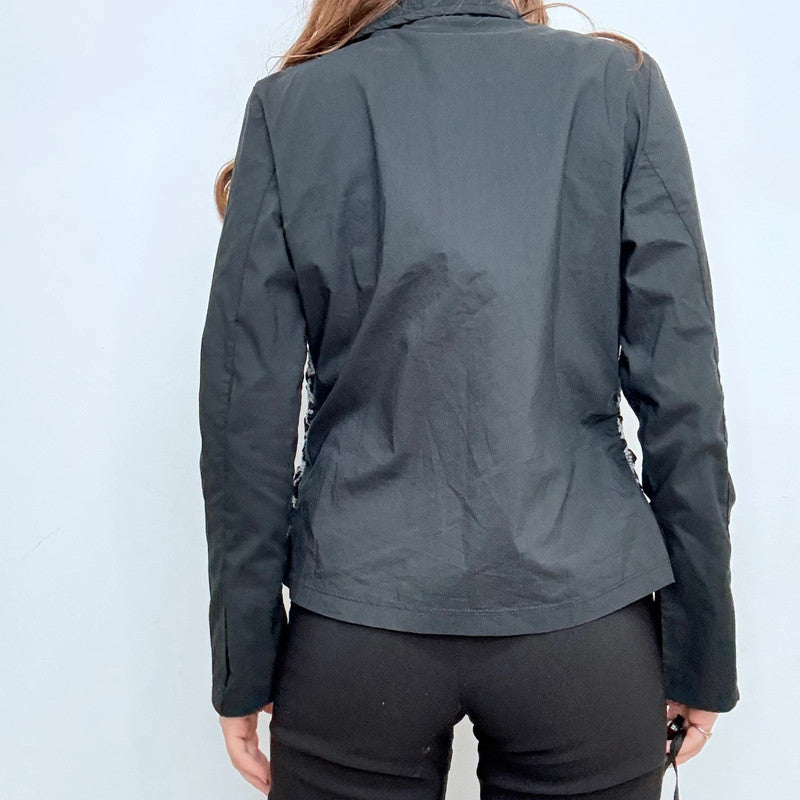 black wool embroidered jacket