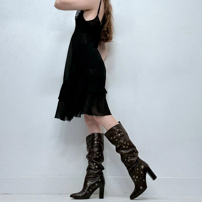 Cop Copine sheer black mini dress
