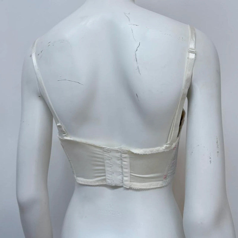 vintage lace satin floral bralet
