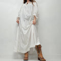 white lace embroidered nightie dress