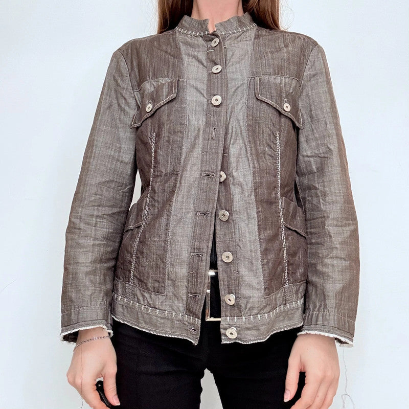 Marithé + François Girbaud fitted utility grunge jacket