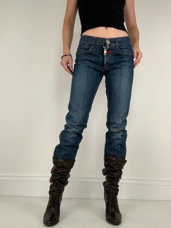 Low rise Marithé + François Girbaud Jeans, French design straight leg