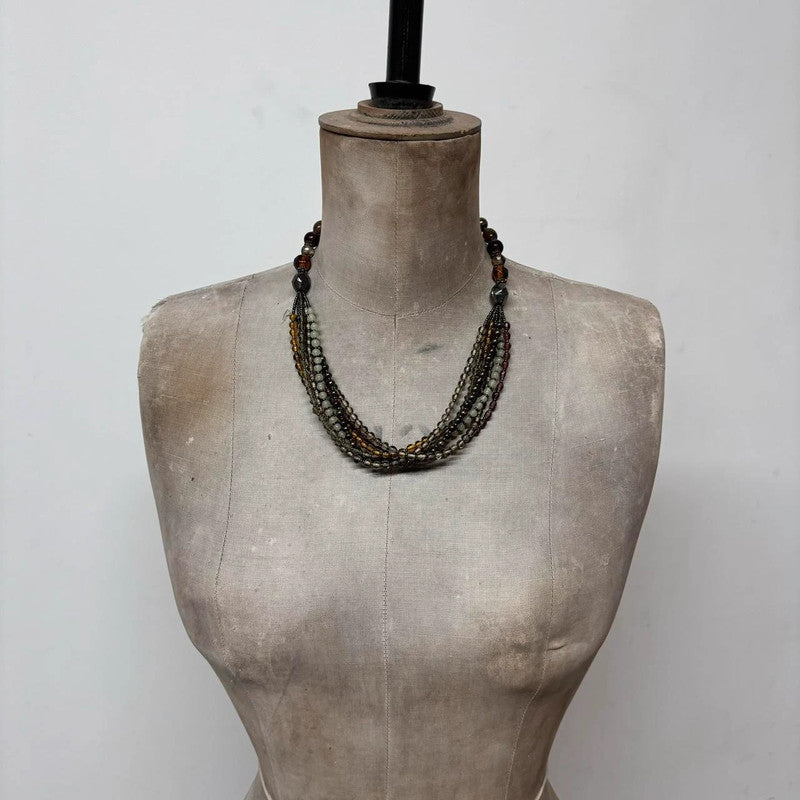 beaded layer summer necklace