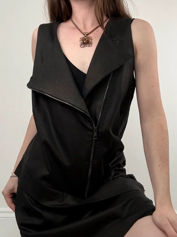 Cop Copine asymmetric boxy zip dress