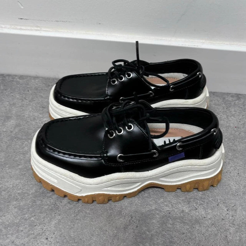 Eytys black Mykonos loafers platform shoes