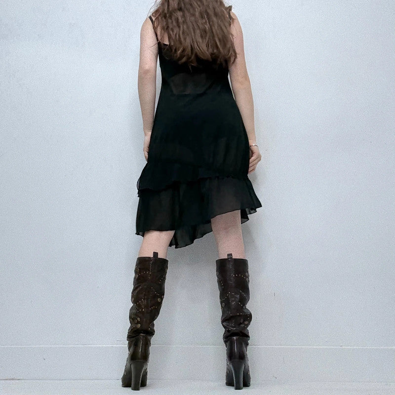 Cop Copine sheer black mini dress