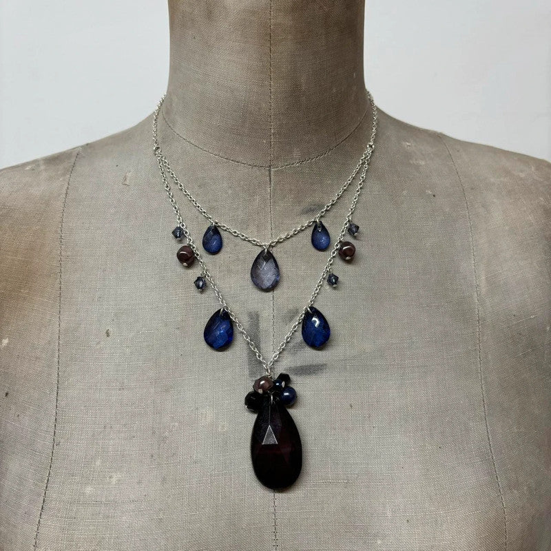 coquette gemstone necklace