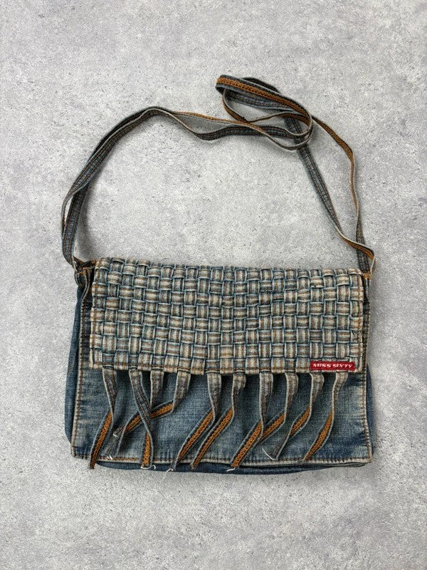 Denim woven tassel Miss sixty crossbody bag