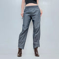 Cop Copine blue structured pleated trousers