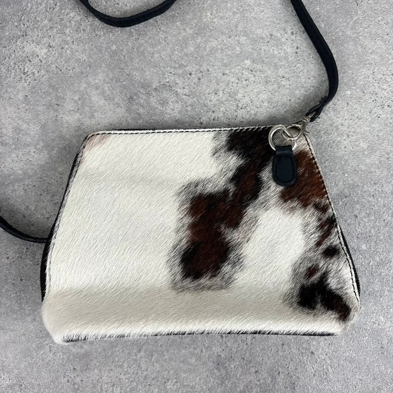 Cow-hide leather mini pouch crossbody