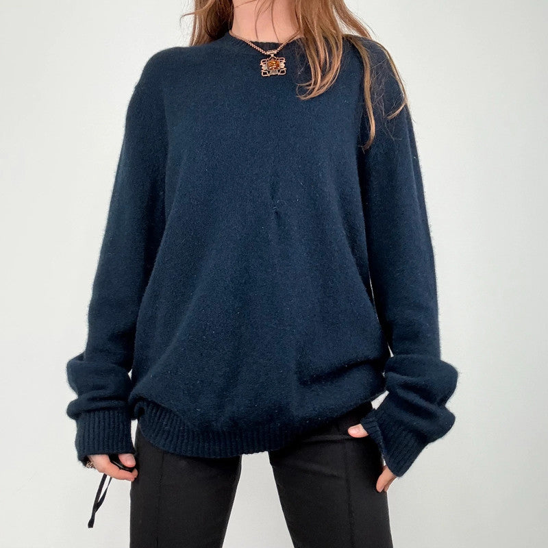 navy agnes b cashmere knitted jumper