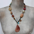 layered chain crystal necklace
