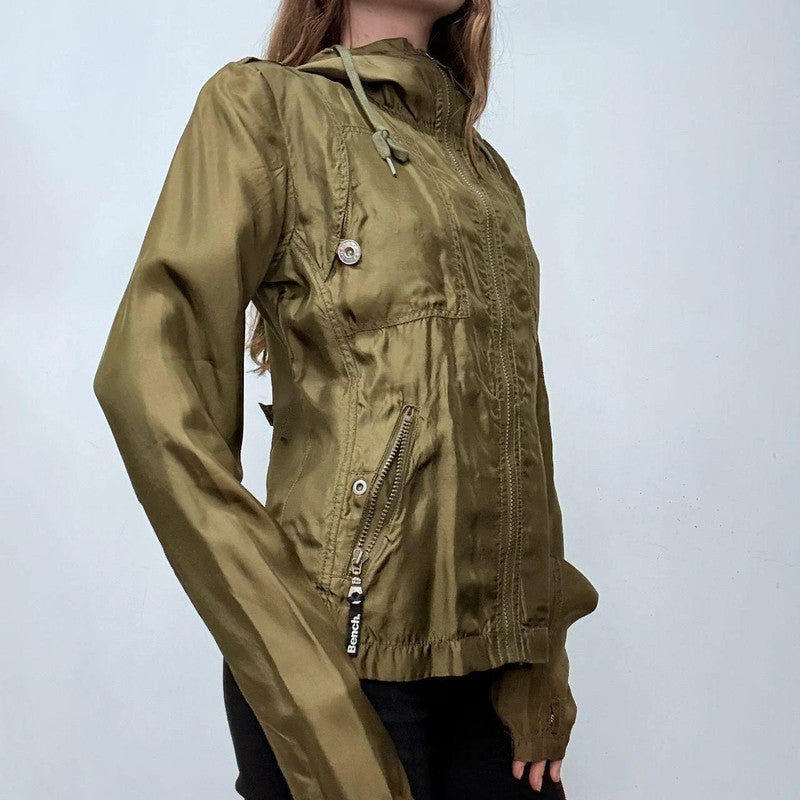 Bench khaki utility satin jacket