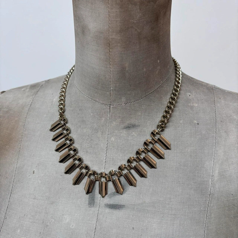 metal grunge spike necklace