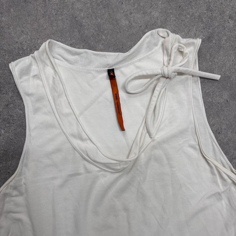 white cop copine ruffle midi dress