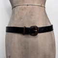 black leather belt