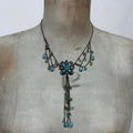 Flower fairy gemstone necklace