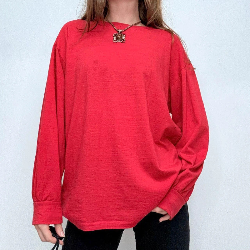 red Prada wool long sleeve top jumper