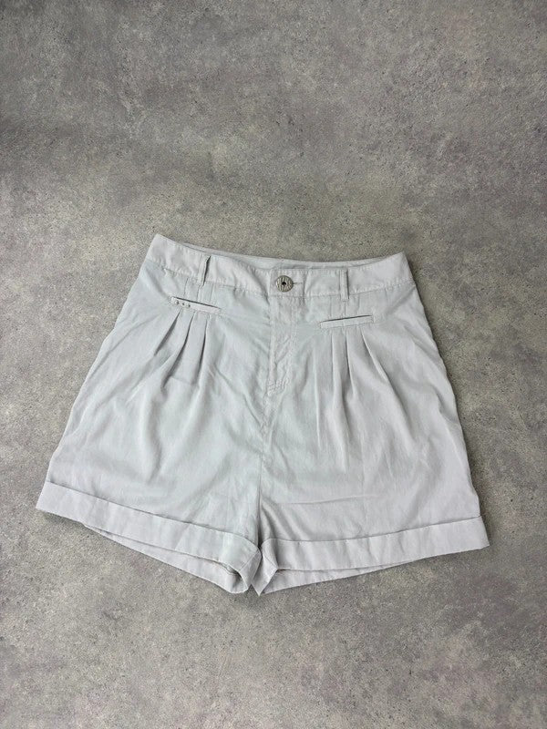 Cop Copine baby blue pleated cargo shorts