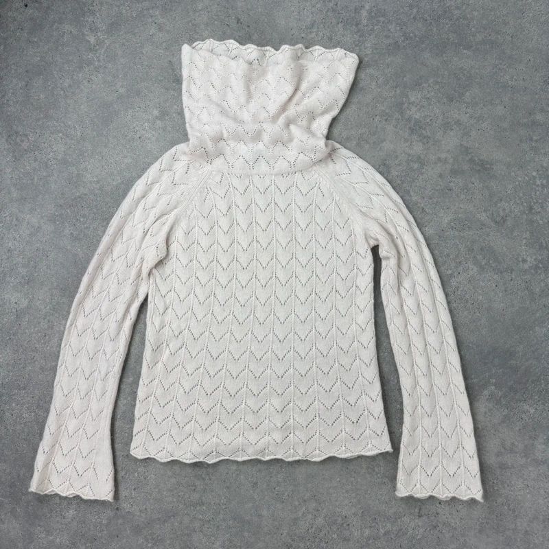 pale pink angora knitted pale pink flared jumper