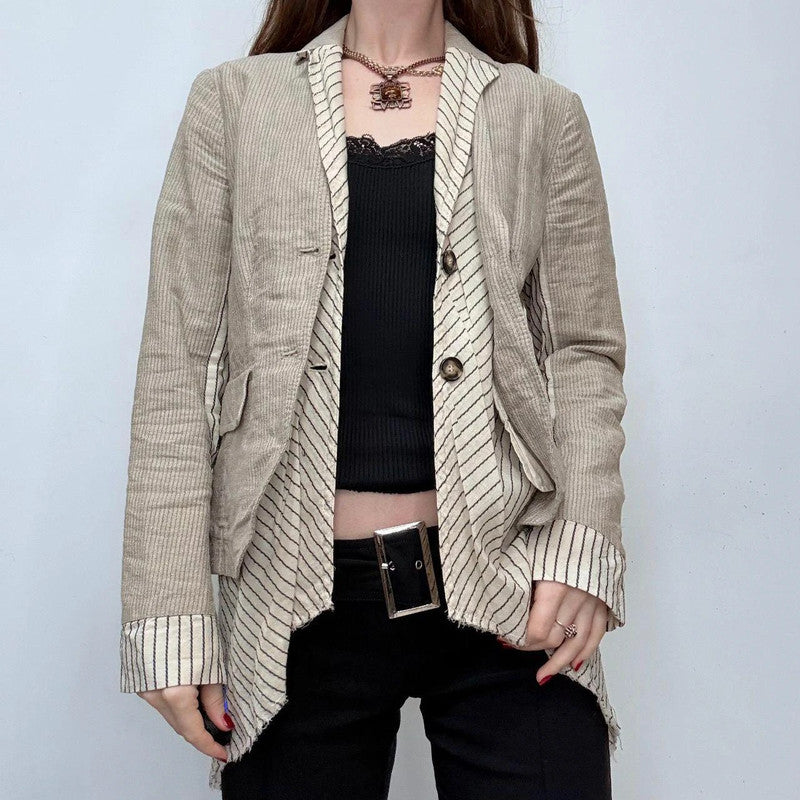 layered allsaints pinstripe shirt blouse