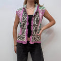 patterned paisley quilted waistcoat