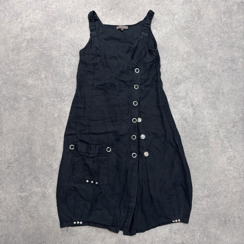 eyelet studded asymmetric dress