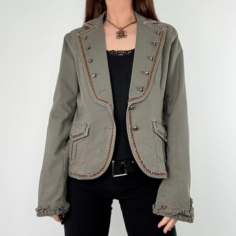 Napoleonic flared khaki jacket