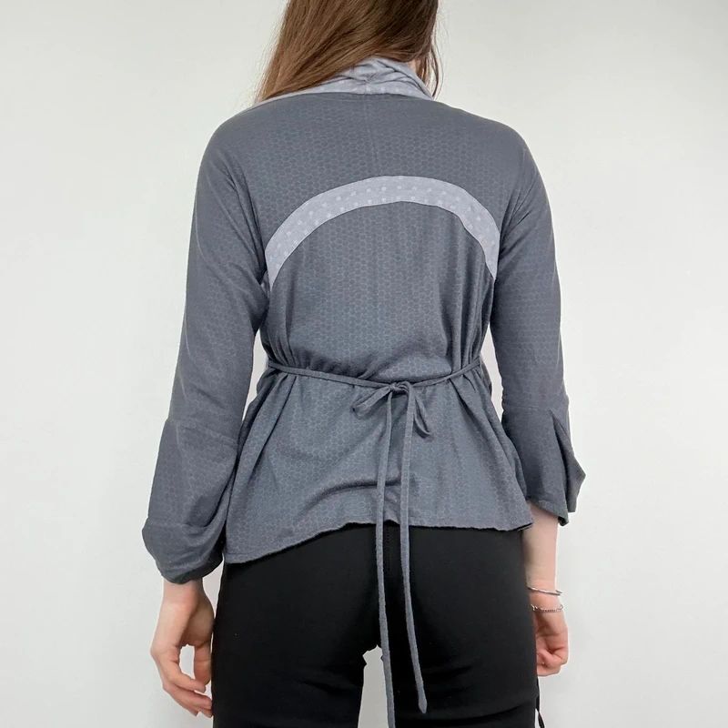 grey structured utility grunge shirt