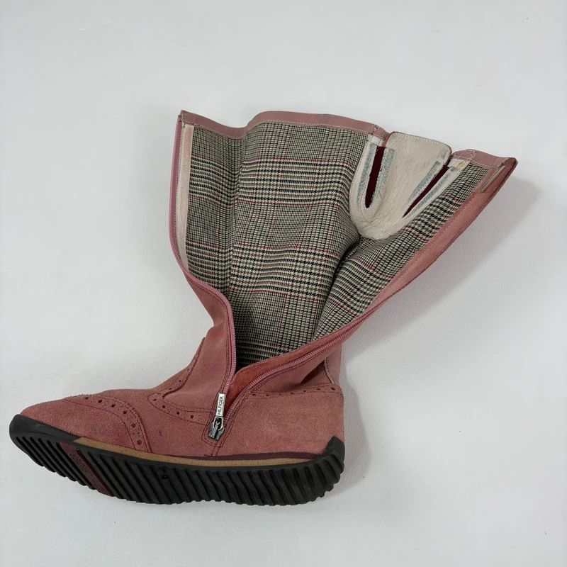 pink suede corset boxing boots