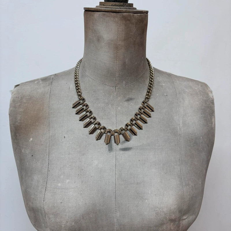 metal grunge spike necklace