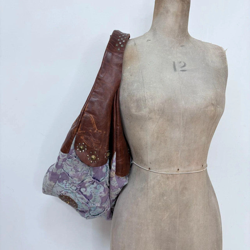 studded leather oversized bag